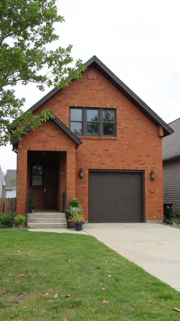 modern brown and steel