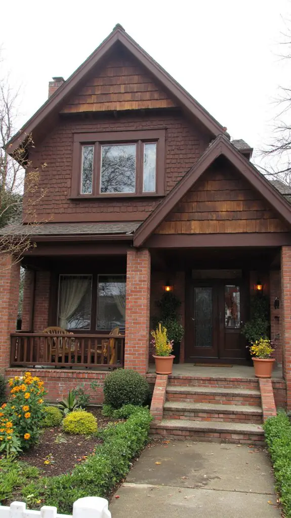 modern brown brick elegance