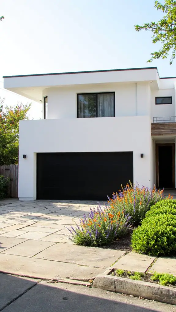 modern garage enhances aesthetics