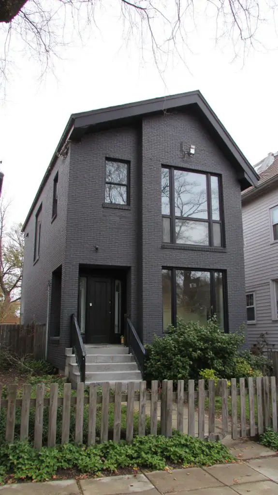 modern geometric gray house