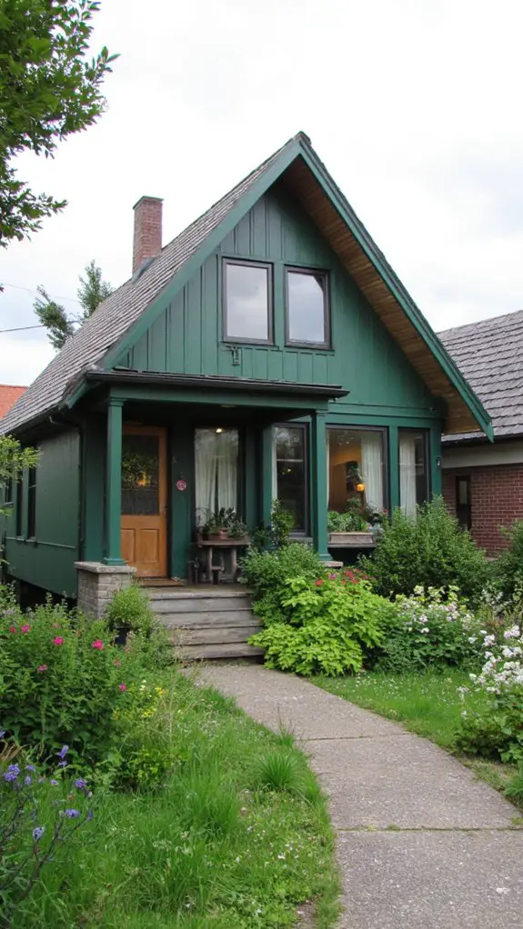 modern geometric green house