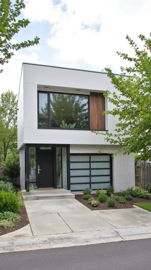 modern glass garage doors