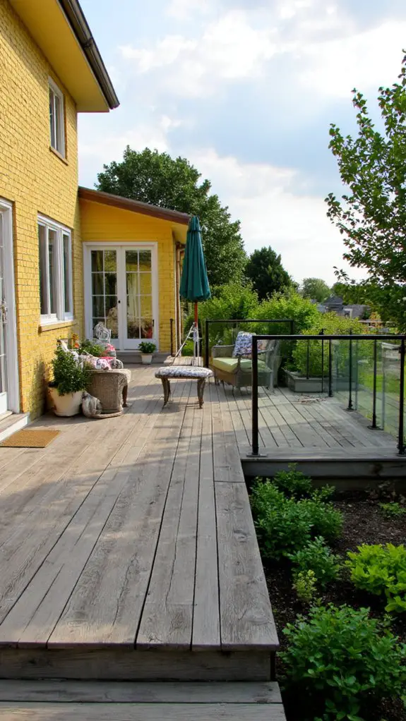 modern glass railings enhance views