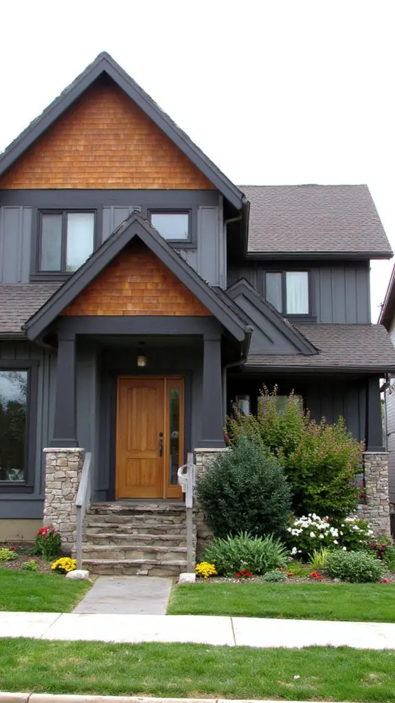 modern gray cedar contrast