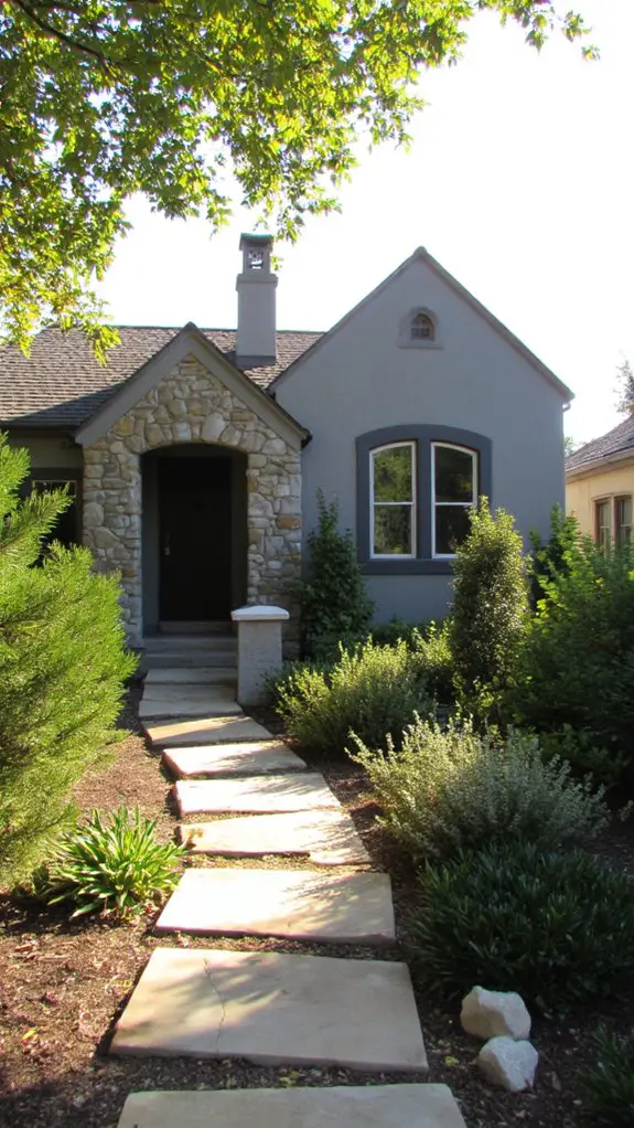modern gray stone accents