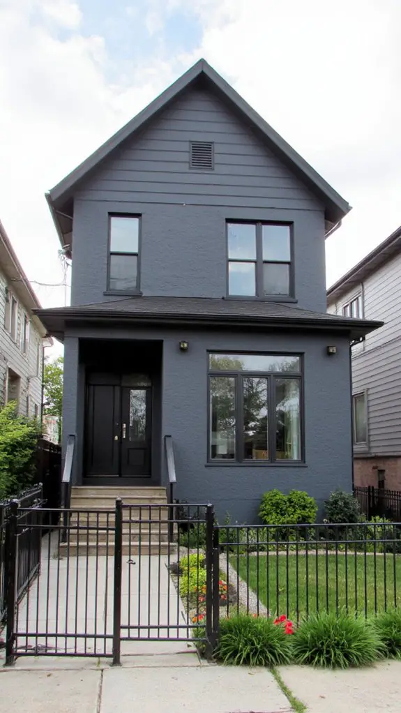 modern gray structure fencing