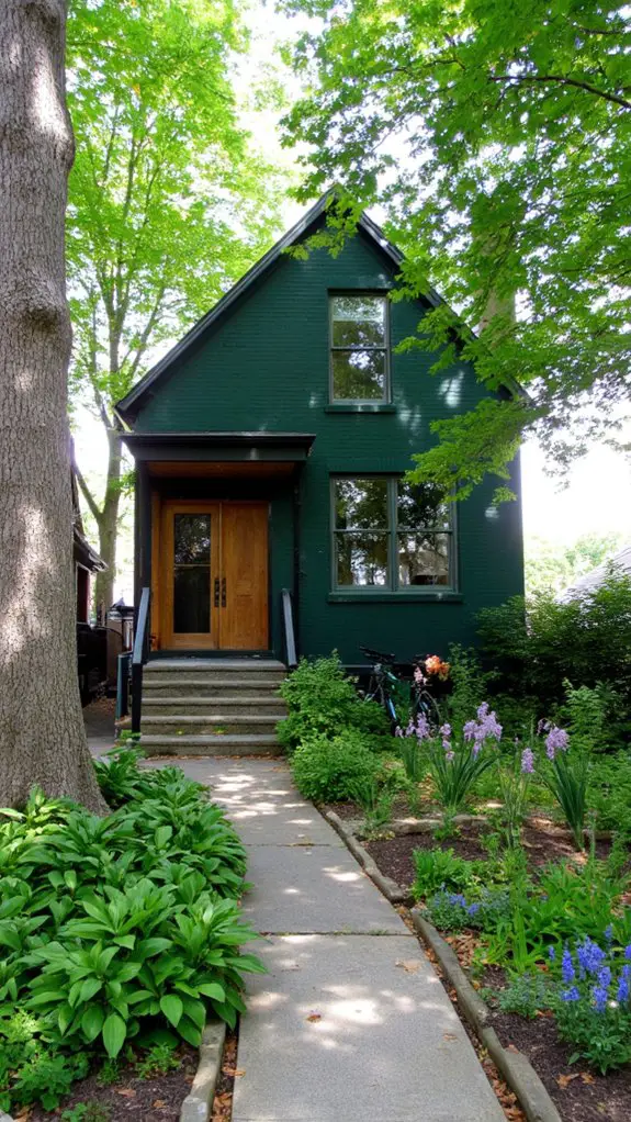 modern home forest green