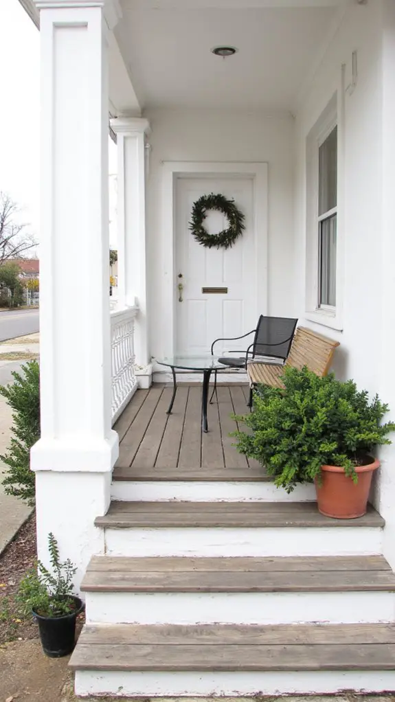 modern minimalist front porch