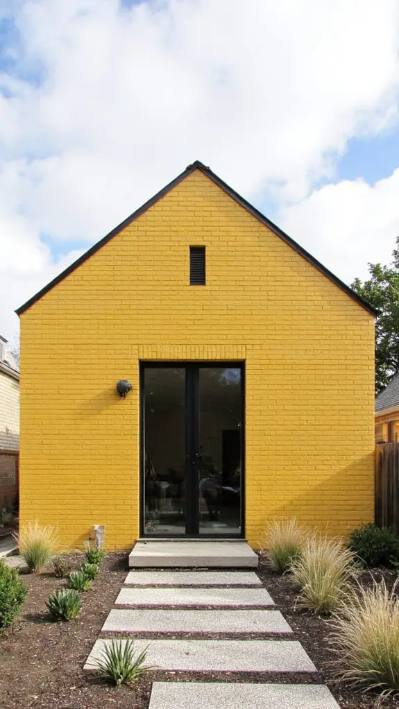 modern minimalist yellow brick