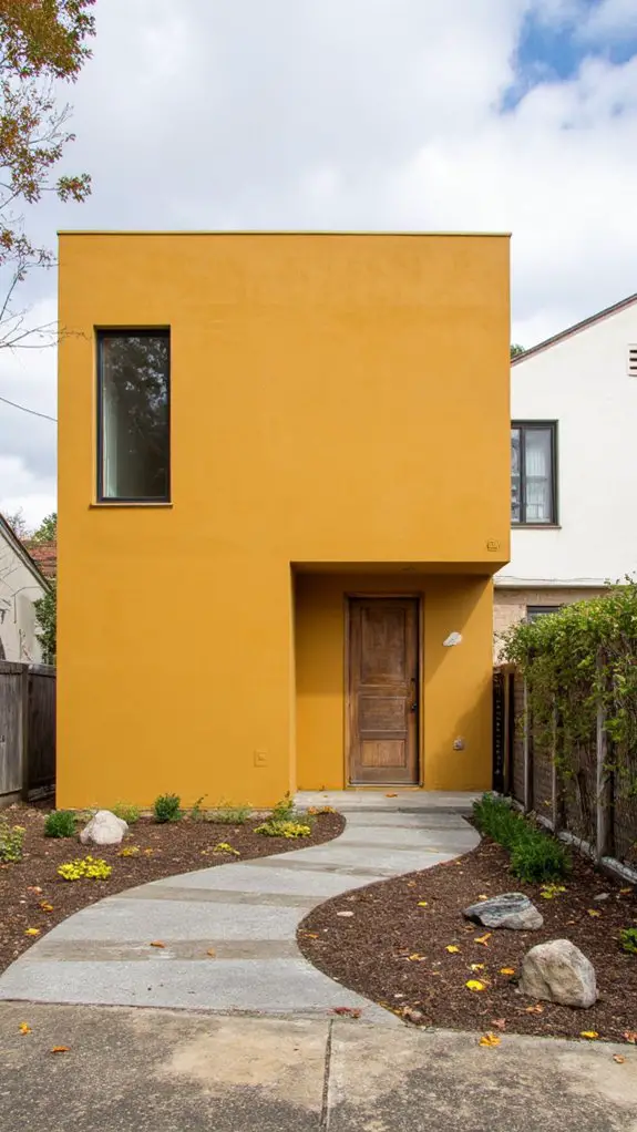 modern minimalist yellow ochre