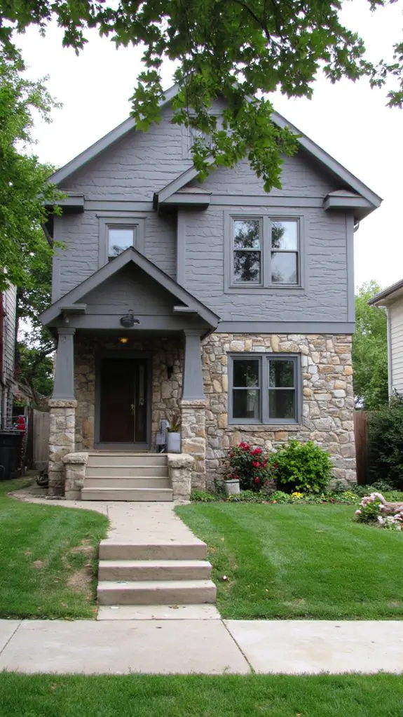 modern rock accented exterior