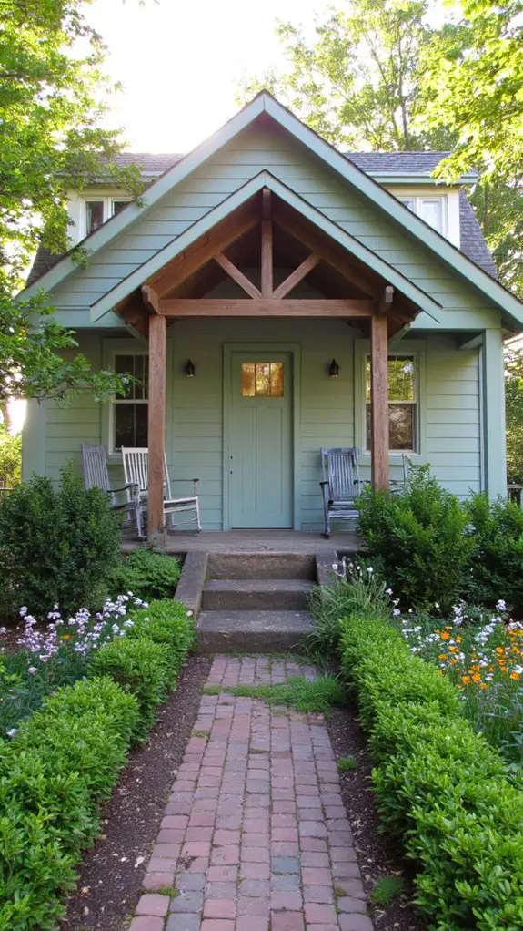 modern rustic green charm