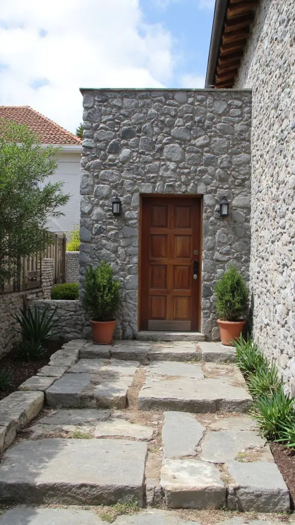 modern stone entryway elegance
