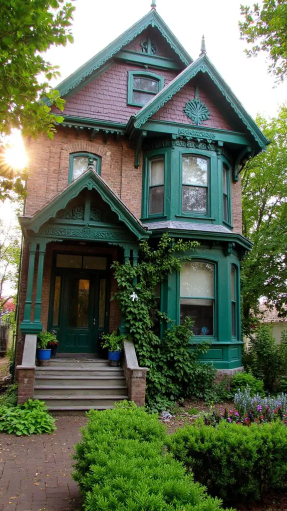 modern victorian green exteriors