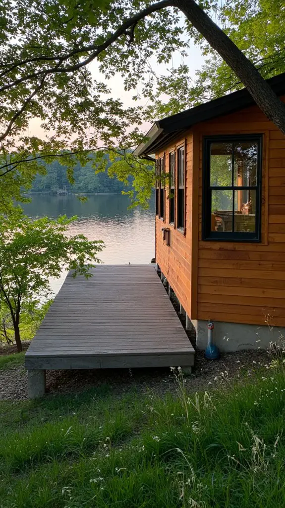 modern warmth by lakefront