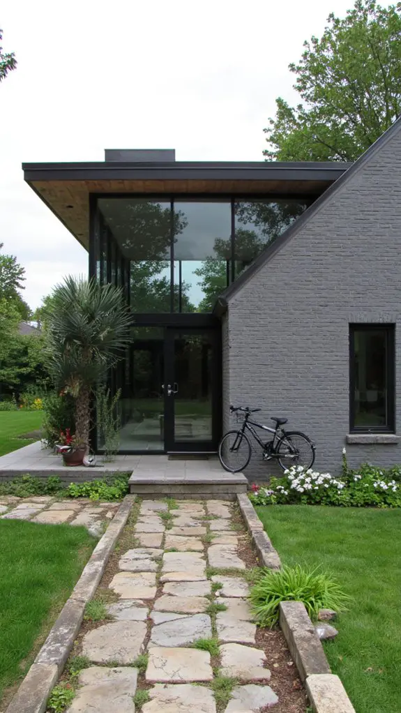 monochromatic exterior landscape integration