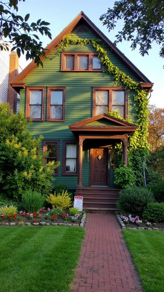 moss green dark brown