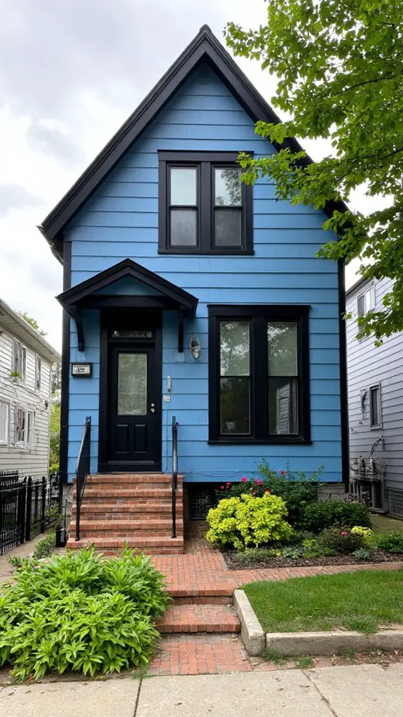 muted blue black elegance