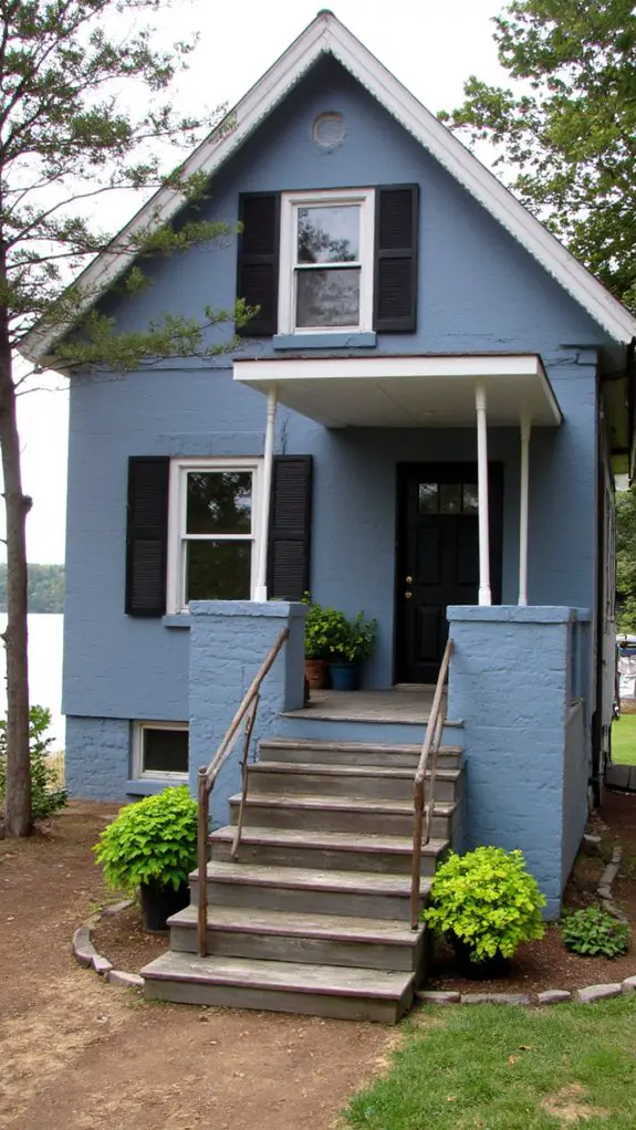 muted blue crisp black