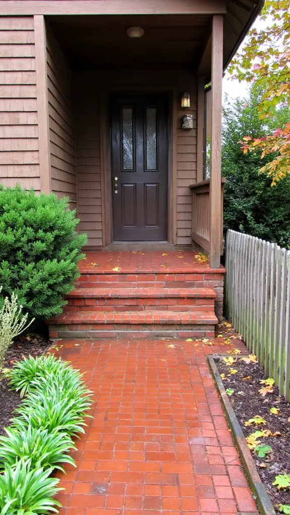 muted brown festive red