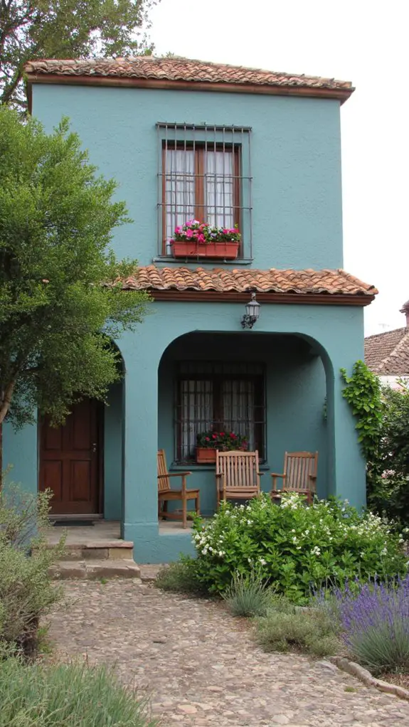 muted teal for tranquility