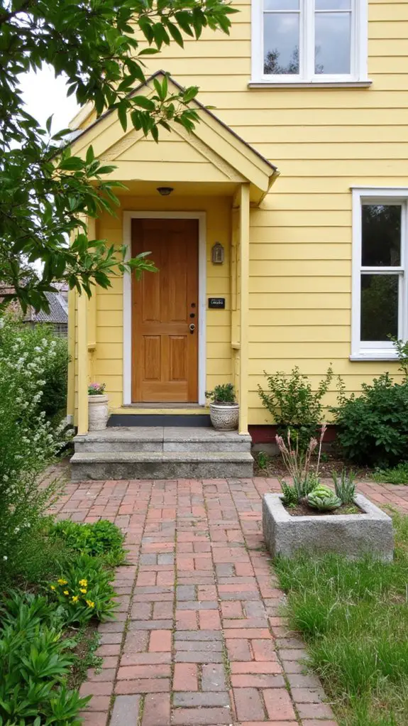 muted yellow with neutrals