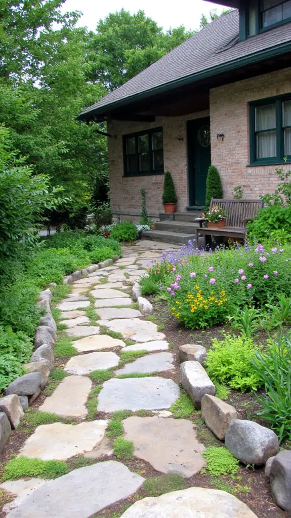 natural stone garden pathways