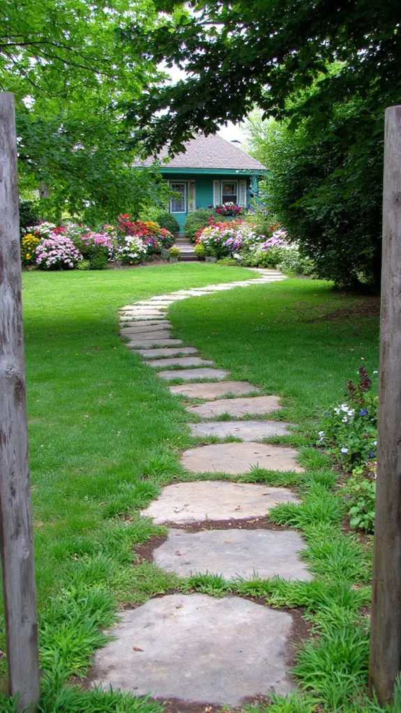 natural stone garden pathways