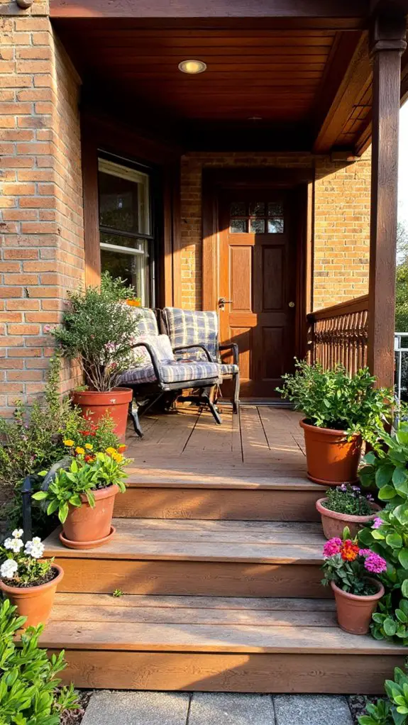 natural wood porch warmth