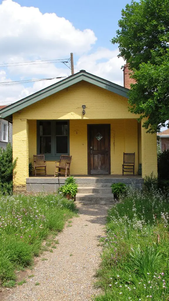 nature blending ranch style house