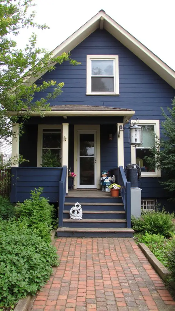 nautical navy cream exterior