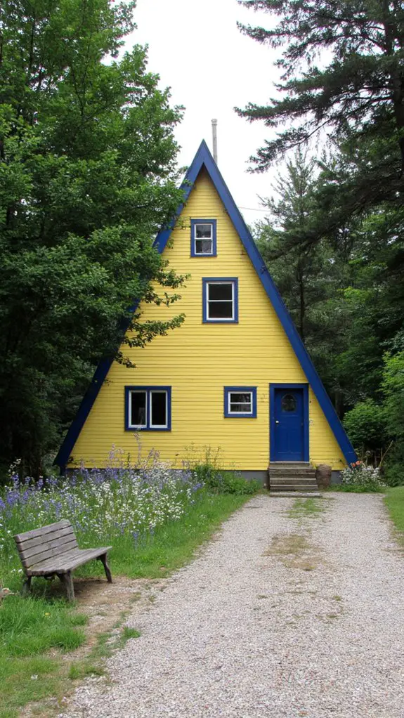 navy a frame with charm