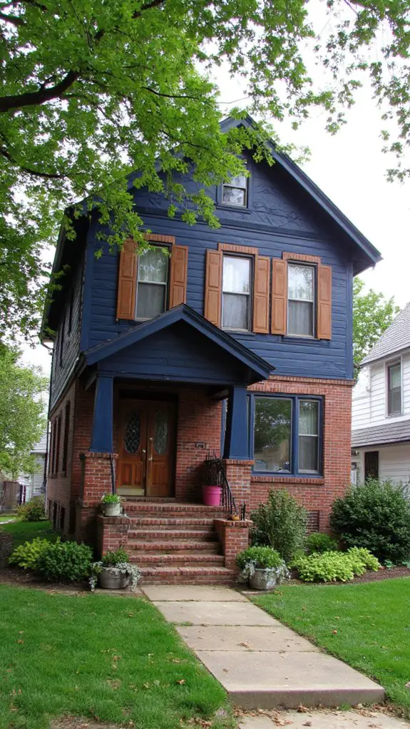 navy and brick elegance