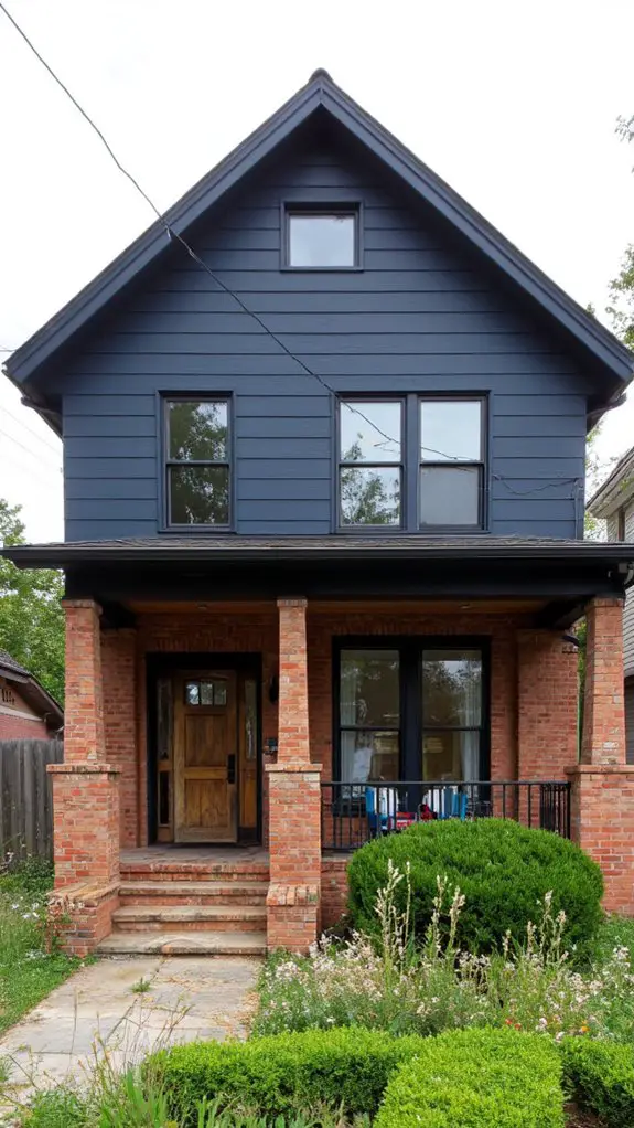 navy and brick farmhouse elegance