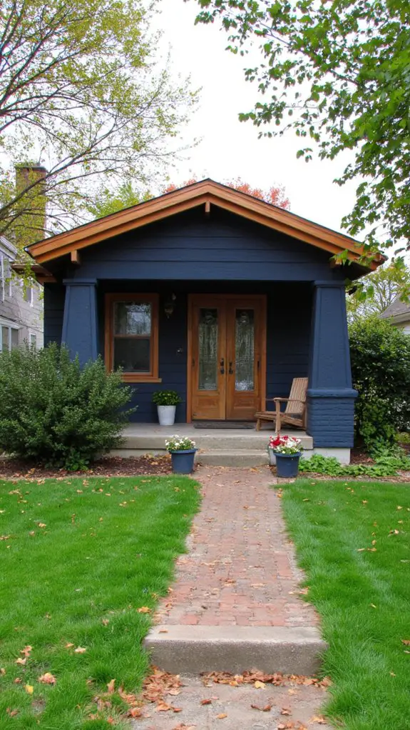 navy and brown charm