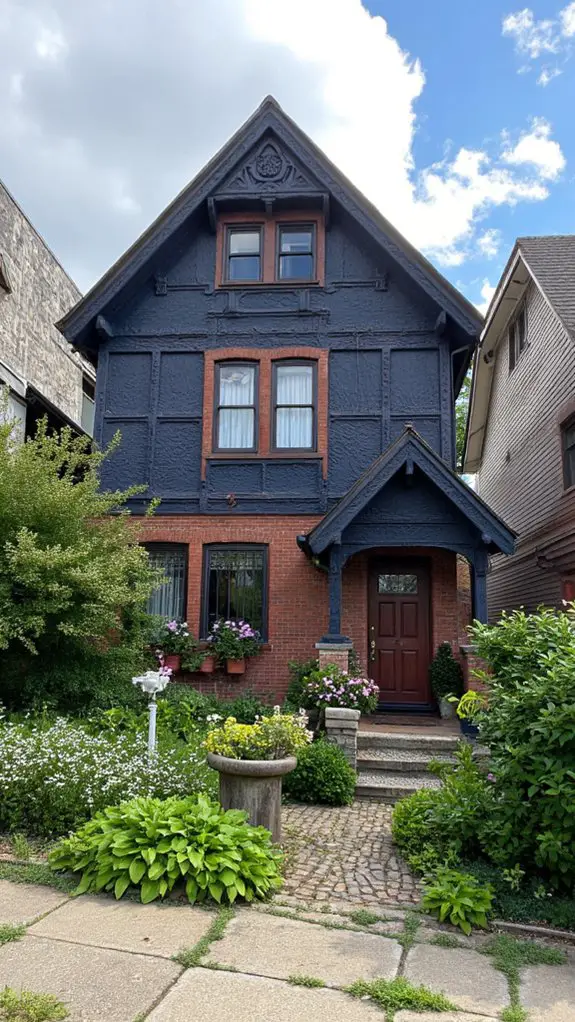 navy and brown elegance