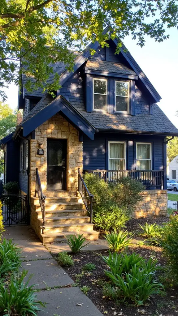 navy and brown elegance