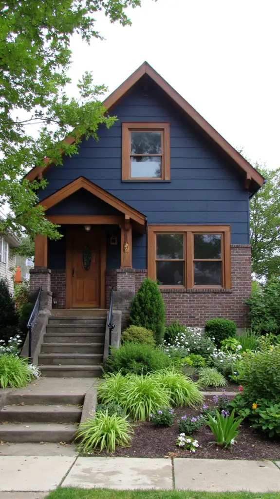 navy and brown elegance