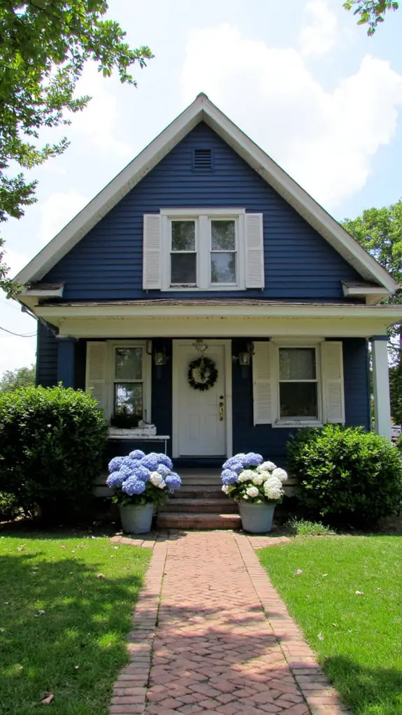 navy blue and cream elegance