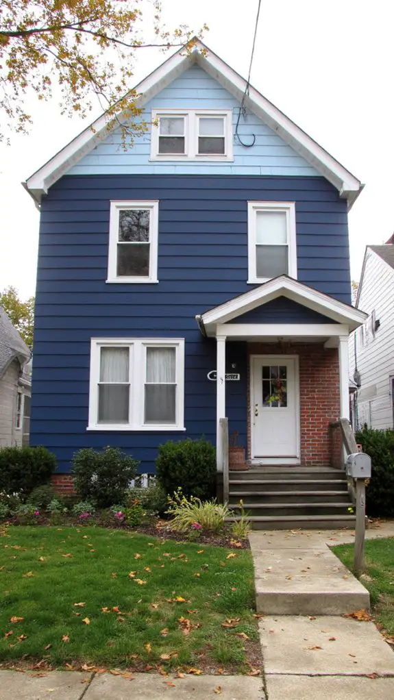 navy blue and light blue