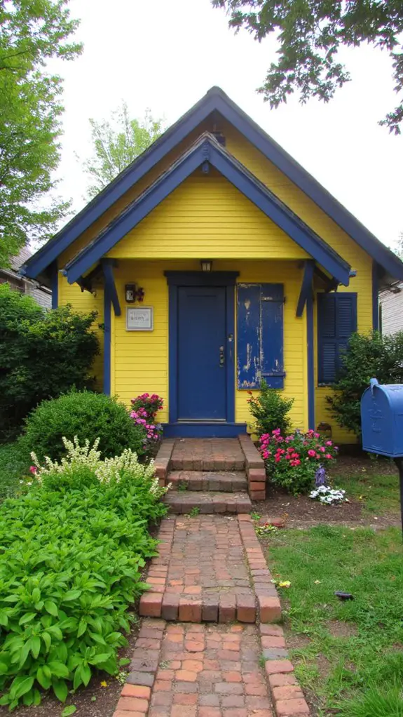 navy blue enhances yellow