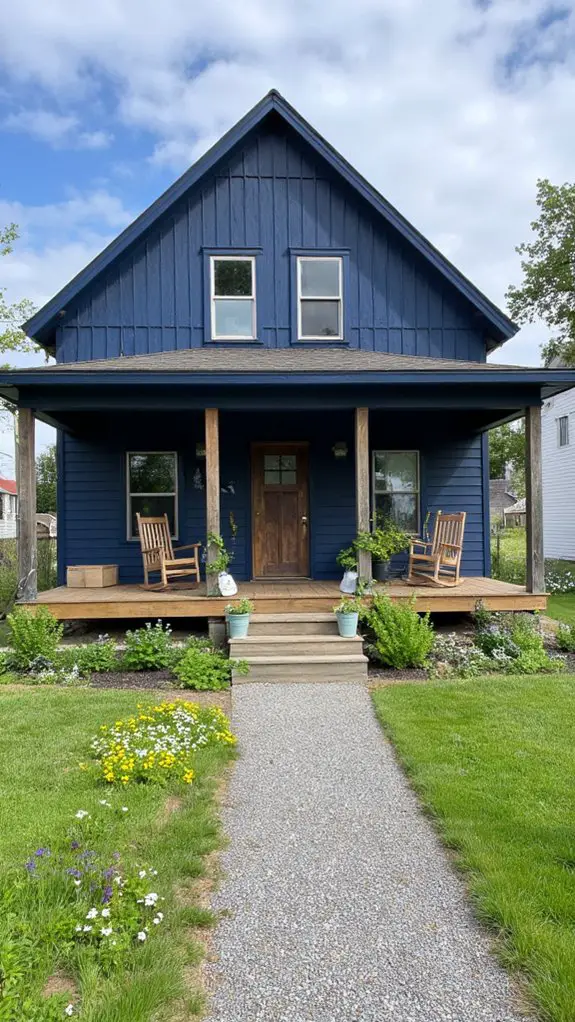 navy blue farmhouse elegance