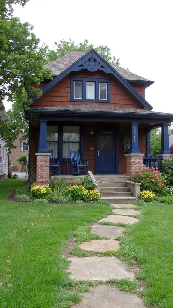 navy blue meets coffee brown