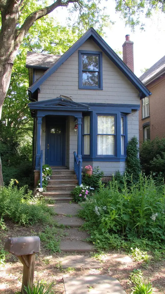 navy blue trim elegance