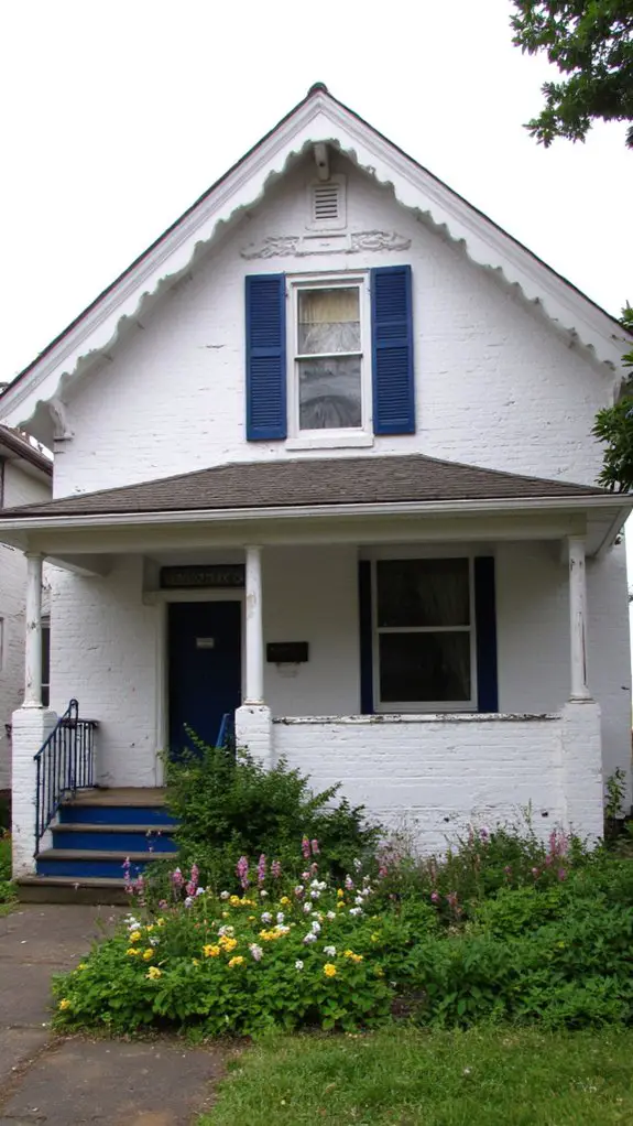 navy trim enhances architecture