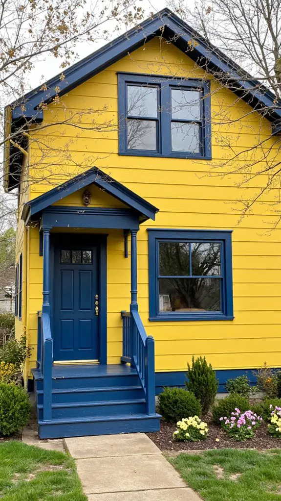 navy yellow cohesive contrast