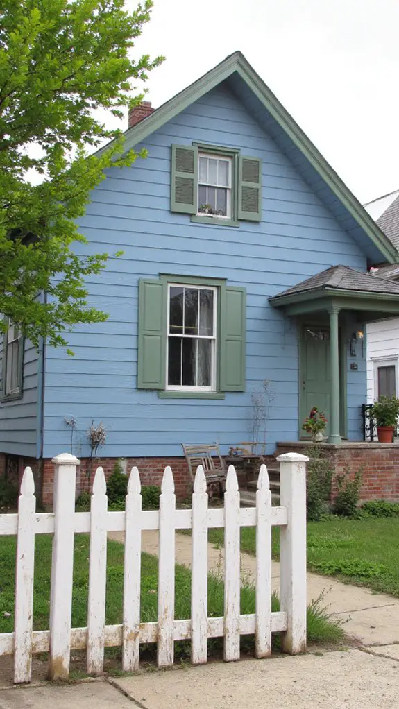 nostalgic blue farmhouse charm