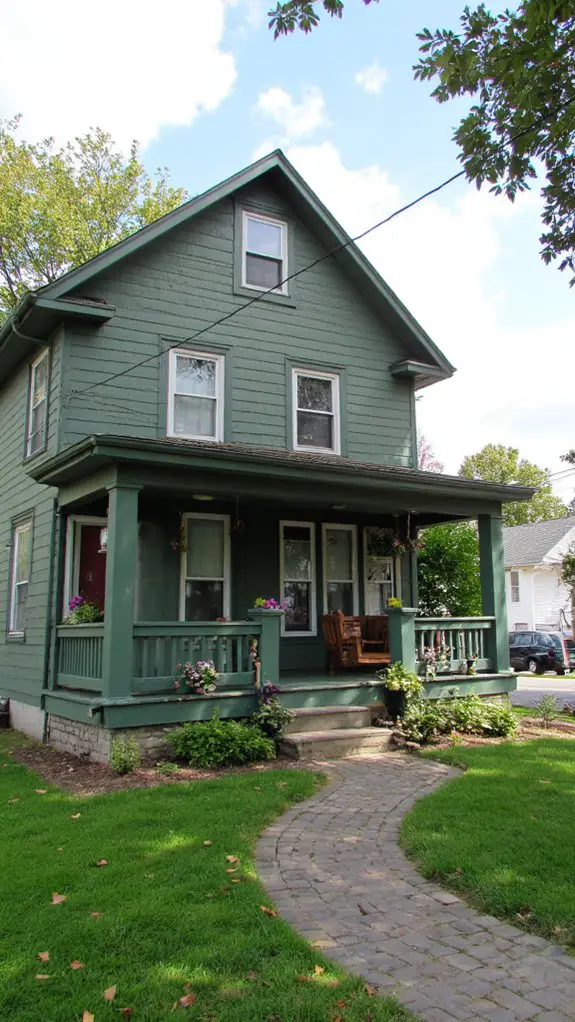 nostalgic green colonial charm
