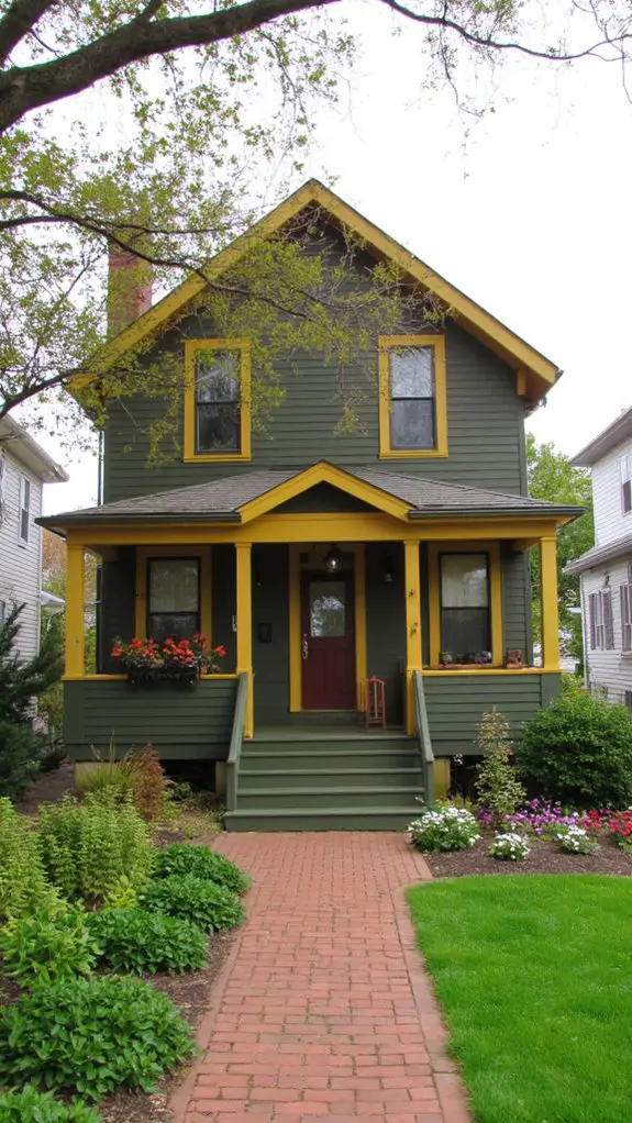 olive green farmhouse charm