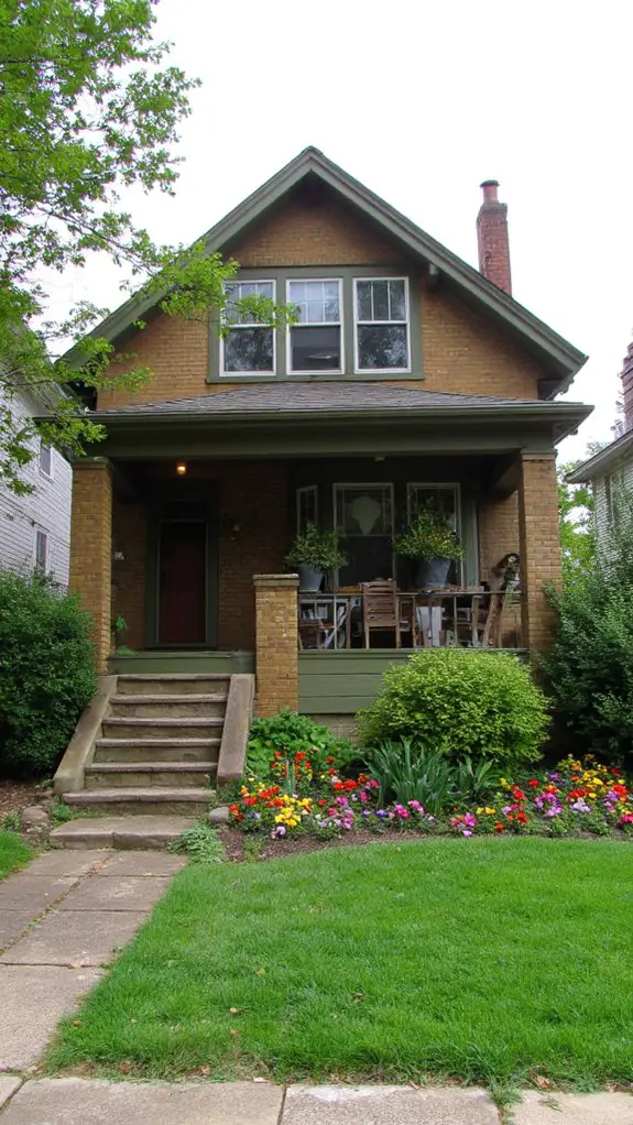 olive green home exteriors